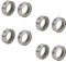 Tbest RC Kugellager, 8 Stück 10x15x4mm Metallkugellager für HPI WR8 B021 ST/MT RC Auto Ersatzteilzubehör(Silber)