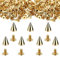 Sweieoni Nieten Gold 100 Stück Spitz Schraubnieten Ziernieten Killernieten Metall Nieten Punk Ziernieten Rundnieten für DIY Handwerk 7×10mm Golden
