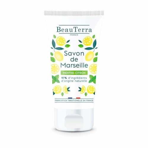 BeauTerra Savon Liquide de Marseille Menthe Citron 100 ml