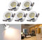 Mini Klein Einbaustrahler LED Set 5er, Elitlife 3W Deckenstrahler Schwenkbar COB Deckenspots Einbauleuchte Aluminium Spots Warmweiß für Weinschrank/Schrank/Küche/Wohnzimmer