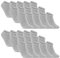 10 | 20 | 30 Paar Sneaker Socken Herren Damen Schwarz Weiß Grau Baumwolle 16900 (30x Grau 43-46)
