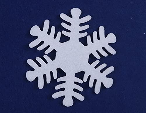 YYCRAFT 20 Schneeflocken aus Filz, für Weihnachtsdekoration, 8,9 cm, Weiß