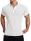 Muscle Cmdr Polo Muscolare a Maniche Corte da Uomo Slim Fit Cotone Casual Golf Top T-Shirt （Bianco/XL）