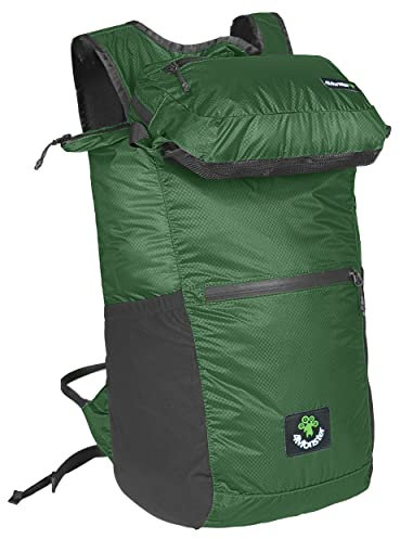4Monster Wanderrucksack, 2-in-1, wasserabweisend, leicht, tragbar, für Reisen, Camping, Outdoor, armee-grün, 32L