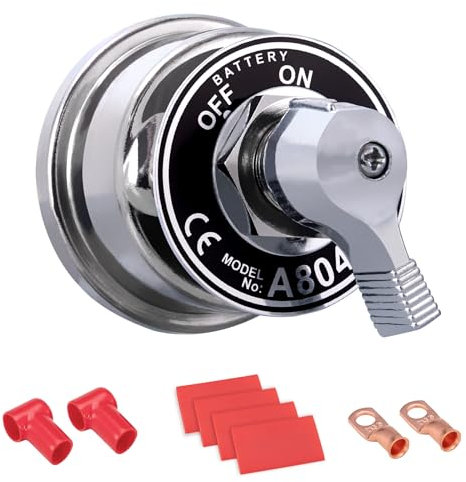 Spurtar Battery Disconnect Switch 12-48V Battery Shut Off Switch 200A High Current Master Battery Power Cut Isolator Kill Switch for Car, Vehicle, Truck, Winch, ATV, RV, Marine, Boat