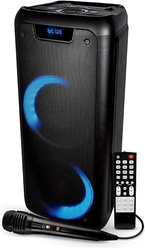 VIETA PARTYHARD Bluetooth-Lautsprecher 150 W, Mikrofon mit Kabel, USB-Stick-Player, Schwarz