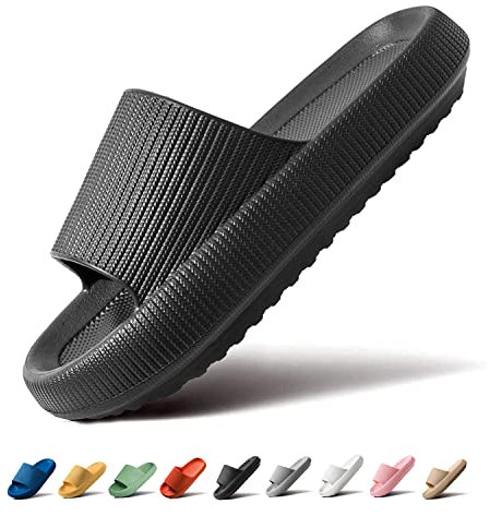 Sumvov Chaussures Claquette de Bain Piscine et Plage pour Femmes Hommes, Chaussons Tongs Antidérapantes Super Douces Semelle épaisse, Cozislides Original Slides Cloud Slippers