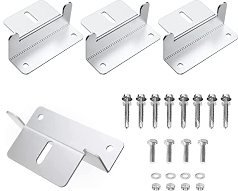 Soporte Placa Solar, Soportes Z de Placas Solares 4 Piezas, Montaje de Panel Solar en Tejado, con Tuercas y Tornillos, Para Caravanas, Paredes, Barcos, Tejados