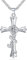 Mesovor Silver Cross Necklace for Women, Adjustable Faith Cross God Blessed Pendant Necklace | Flower Heart Love Necklace Jewelry Gifts (Roses)
