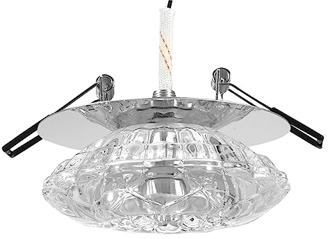 Sluffs Crystal Spotlights Decken-Kristall-LED-Downlight, 3 W LED-Deckeneinbau-Downlight, Beleuchtungskörper, Lampe, Spotlicht, Heimdekoration, Dimmbare Einbauleuchte(3W weißes Licht)