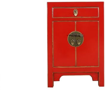 Yajutang commode chinoise table de nuit chinoise bois massif Chine rouge