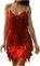 Zeiayuas 1920s Kleid Damen Flapper Kleid Fransenkleid Sexy Schulterfrei Partykleid Elegant Tanzkleid ärmellos Disco Outfit 70s Damen-Kostüm 20er Jahre Charleston Minikleid Cocktailkleid Wickelkleider