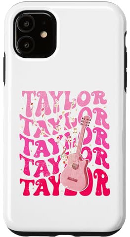iPhone 11 Retro TAYLOR First Name Personalized Guitar Birthday Case