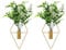 Cabilock 2juegos Maceteros Colgantes Decorativos De Hierro con Plantas Artificiales Diseño Geométrico y Estilo Vintage para Paredes Interiores