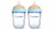 HappyMami, Set de 2 Biberones Personalizables 250ml, Color Turquesa, Tetina de Silicona Grado Médico, Doble Sistema Anticólicos, Apto para Lavavajillas, Calientabiberones, Para todo tipo de Lactancia