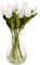 Atmosphera - Tulpenarrangement mit vase hector weiß h28,5cm