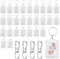 DAKLUNAR Schlüsselanhänger für Foto, 30PCS Acryl Schlüsselanhänger Foto Beidseitig, Bild Fotoschlüsselanhanger Leere zum Geburtstag Jahrestag Basteln Geschenk Familie Freunde 5.5×4