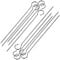 PARENCE - Brochettes en Acier Inoxydable - 31cm, Lot de 10 pour Cuisine et Grill, barbecue, cheminée réception, jardin, Gris