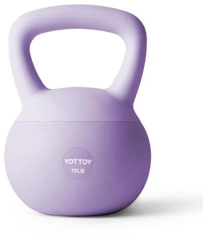 YOTTOY Weiche Kugelhantel, Kugelhantel, Anti-Rutsch-Griffgewicht für Heimtraining, Kugelhanteln Set Stärke und Sicherheit garantiert (lila, 6,8 kg)
