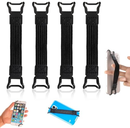 Cinturino da Mano per Kindle Fire Tablet da 6-8 Tablet, Cinturino da Mano Versatile per eReader, ad Alta Elasticità, Leggero, 4 Pezzi, Nero