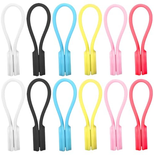 EIHI 12 Pezzi Fascette Magnetiche Clip Cavi in Silicone, Organizzatore Cavi, Per Ufficio Scuola Casa