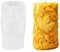 Candle Moulds for Candle Making, Silicone Leaf Pattern Mold for Crafting Baking, Cylindrical Soap Moulds for Soap Making Resin Art Creation DIY Crafts