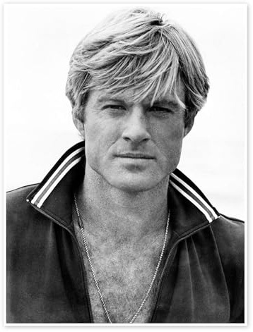 Posterlounge Robert Redford Poster | 30 x 40 cm Schwarz-Weiß Wandbilder Wanddeko