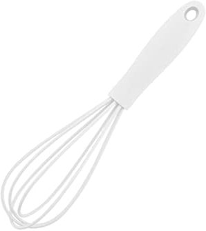 Fouet de cuisine en silicone anti-rayures, batteur à œufs, blanc 17 x 4 x 4 cm