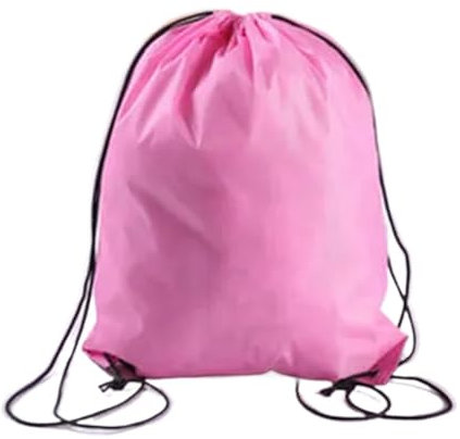 Basketballtaschen Basketball-Tasche, tragbare Sporttasche, Polyester-Kordelzug, Kordelzug-Tasche, Nylon-Einkaufstasche, Rucksack, Fitnessstudio, Vlies-Rucksack, Aufbewahrungstasche(Light pink)