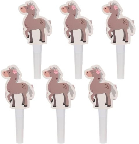 Folat 27513 Pferd Geburtstag Deko Rosa - Luftrüssel - Happy Horse - 6 Stück - Pferdparty Dekoration