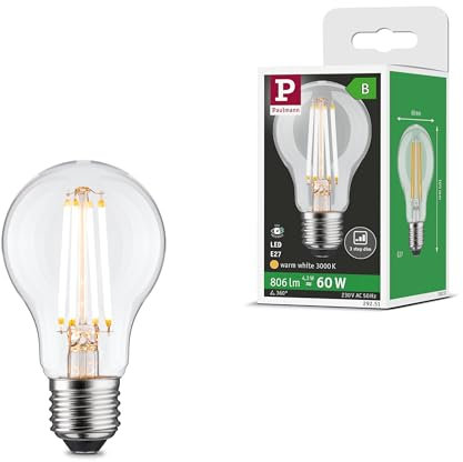 Paulmann 29251 Eco-Line Filament 230V LED Birne E27 806lm 4,3W 3000K dimmbar Klar
