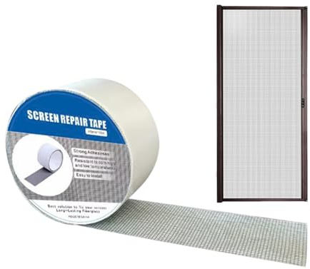 Fliegengitter Reparaturband aus Fiberglas - Fugendichtband für Fenster, Türen, Veranden und Terrassen | Selbstklebendes Reparaturset für Risse, Löcher, Mückenschutz
