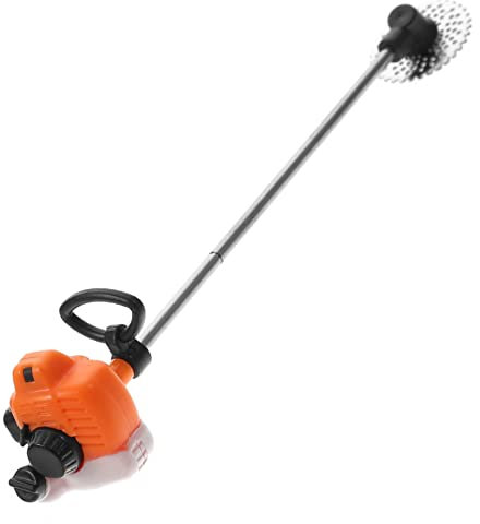 Milisten Mini Lawn Mower Model Dollhouse Grass Lawn Mower Miniature Lawnmower Small Tiny Doll House Mini Lawn Mower Mini Lawn Mower for Decor Doll House Decoration Orange Pvc