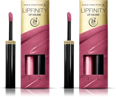 Max Factor Lipfinity Lip Colour Vivacious 40 – Kussechter Lippenstift mit 24h Halt ohne auszutrocknen, mit intensiver Farbabgabe, präzisem Applikator & intensiv pflegendem Gloss-Top Coat