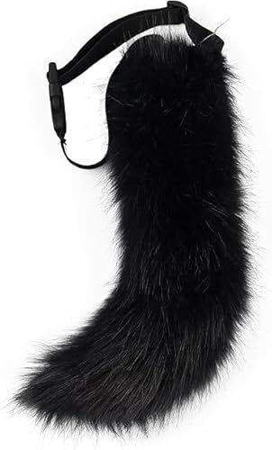 MAOSHYMS Fuchsschwanz 50cm Cosplay Einstellbare pelzigen Fuchsschwanz Kostüm, Halloween Weihnachten Flauschiger Katzenschwanz