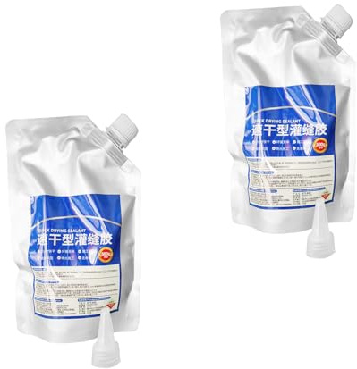 2 Pack Concrete Crack Filler, Driveway Crack Filler, Concrete Repair Adhesive, Waterproof Patch Repair Sealant, Self-Leveling Outdoor Patch, Quick-Drying For Sealing Household Floor Wall Roof