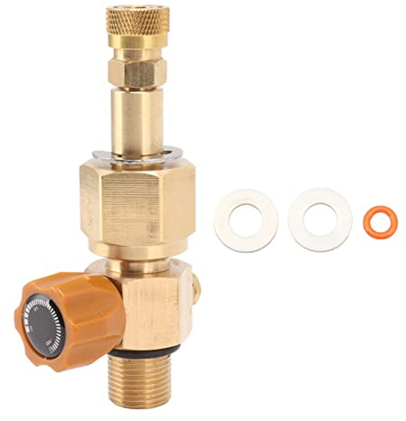 Messing 5000Psi Hochdruck-Umschaltventil M18x1,5, goldene 8-mm-Buchse für aufblasbare CO2-Flasche, Messingmaterial mit einfacher Installation, langlebig und sicher f
