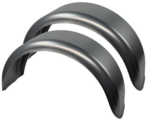 HGW Paar Kotflügel Stahlblech verzinkt für Pkw-Anhänger, einachsig – 220 mm Breite, 750 mm Spannweite