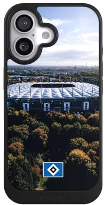 Hülle für Apple iPhone 17 Handyhülle kompatibel mit MagSafe Premium Schutzhülle Schwarz Hamburger SV Stadion HSV