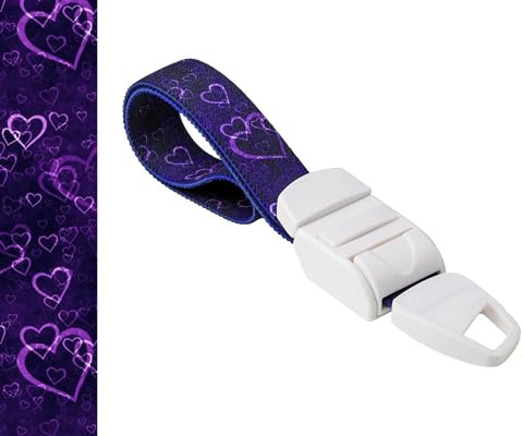 Rolseley - Torniquete médico profesional de liberación rápida y lenta para enfermería, con diseño de corazones violetas y morados, personalizable