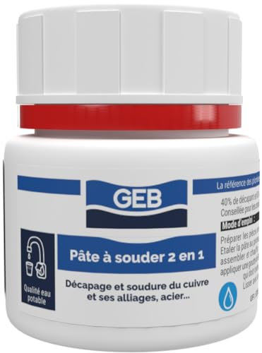 GEB Pâte à souder 2 EN 1 pour décaper et braser - 150 g