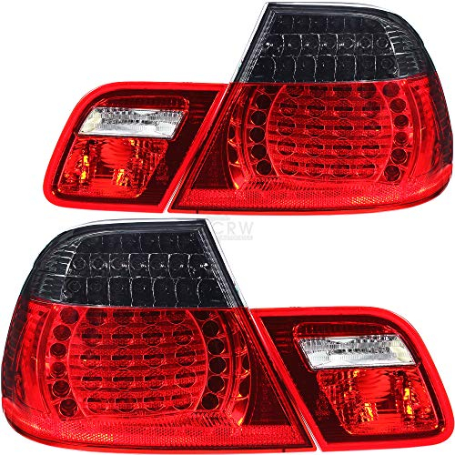 Rückleuchten Set 4-Teilig 3er E46 Coupe Bj. 99-03 rot schwarz smoke