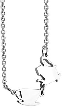 MYOSPARK Have a Cuppa Necklace Teapot and Teacup Necklace Tea Party Gift For Tea or Coffee lover Gift (teapot teacup necklace)