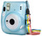 Instant Camera Bag, PVC Protective Case with Adjustable Shoulder Strap for Mini 11(Blue)