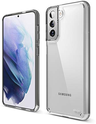 elago Coque Samsung Galaxy S21 Hybride Transparente Compatible avec Samsung Galaxy S21 - Jaunissement Réduit, Dos PC Durable, Étui Pare-Chocs Flexible Antichoc (Clair)