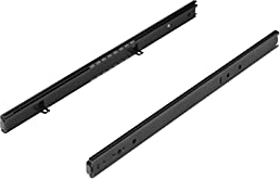 FIX&EASY Kugelauszug 27mm Schubladenschienen mit Verriegelung, Auszugschienen schwarz 500mm mit Einrastfunktion, Auszug für Tastaturablage, ausziehbaren Fachboden, Regal, Schublade in Küche und Möbel