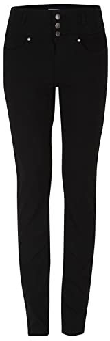 fransa FRZalin Damen Hose Stoffhose Jeans Pant 5-Pocket mit Stretch Slim Fit, Größe:46, Farbe:(NOOS) Black (60096)
