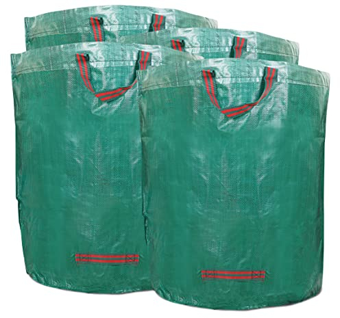 WUNDERGARDEN Lot de 4 déchets de jardin, feuilles, coupe verte, déchets végétaux, compost - Format rond, autonome et pliable - Sacs à feuilles et sacs de jardin