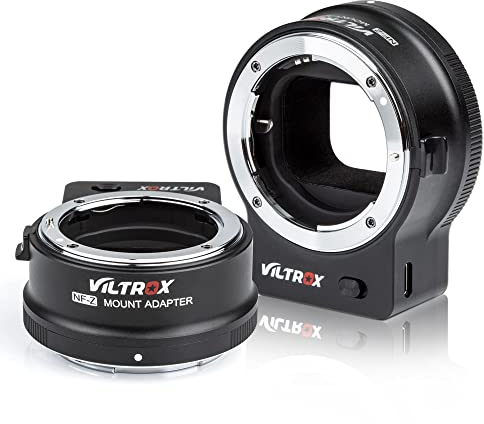 VILTROX NF-Z Adaptador de Montura de Objetivo de Enfoque Automático Compatible con Objetivo Nikon F-Mount para Cámara sin Espejo Nikon Z-Mount Z5 Z50 Z30 Z6 Z6II Z7 Z7II Zfc