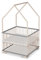 Sämann Laufgitter EXCLUSIVE 100x100 cm mit Matratze - Hausbett & Babybett - stufenlos höhenverstellbar Laufstall Baby Buche grau/natur
